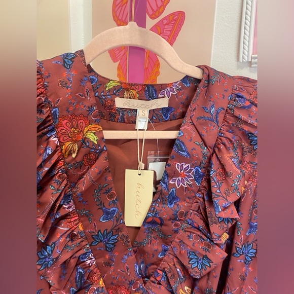 NWT HUTCH Hutch Tara Floral Satin Minidress - Picture 8 of 11